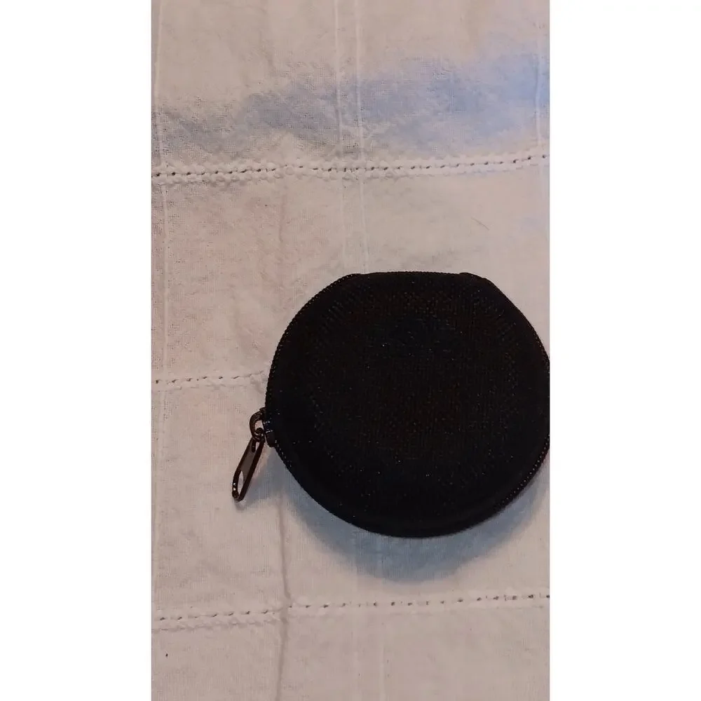 Shure Black Fabric Case for Headphones Earphones Zipper Closure Carry Clip